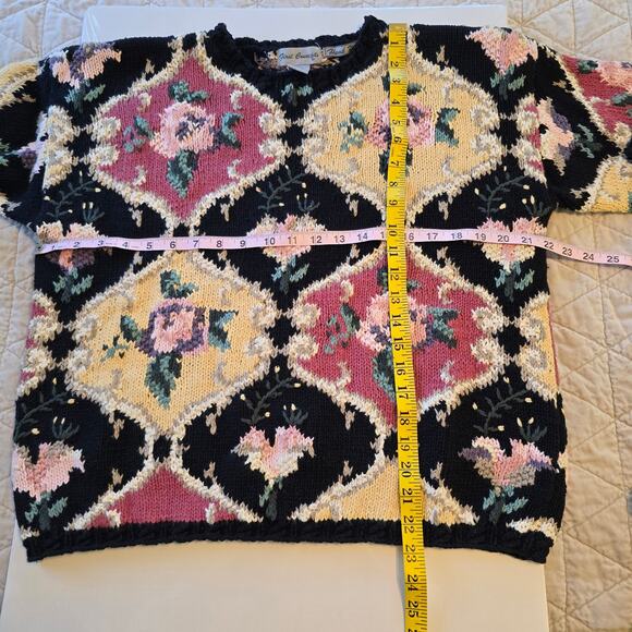 Vintage First Concepts Hand Knitted Sweater Women's M Cottagecore Grannycore - Picture 8 of 10